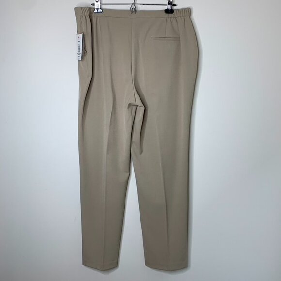 Tanjay Womens Pants Trousers Pleated Straight leg Khaki Brown Size 18 - Picture 10 of 11